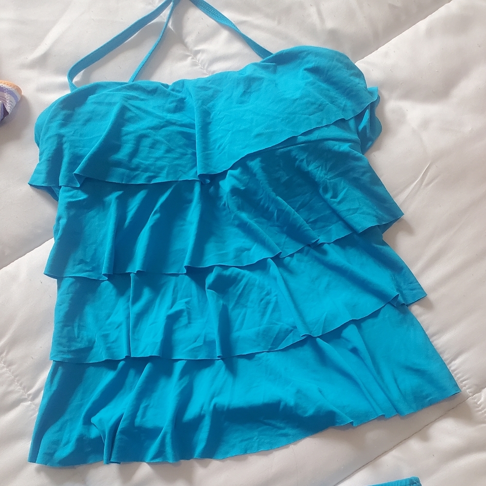 Michael Kors ruffled tankini NWOT